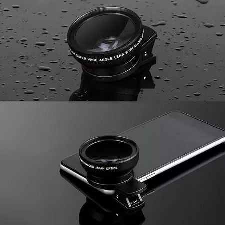 Lente Profissional Grande Angular 0.45X para Celular – Fotos e Vídeos com Visão Ampliada