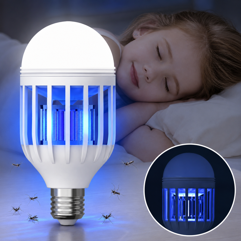Lâmpada LED Mata Mosquitos 15W E27 – Iluminação + Inseticida Elétrico Bivolt