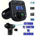 Transmissor FM Bluetooth Veicular X8 com Carregador Duplo USB – Música, Chamadas e MP3 no Seu Carro