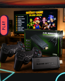 Videogame Retrô 4K com 20.000 Jogos – 64GB + 2 Controles Sem Fio
