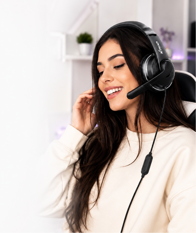 Headphone Gamer XTRAD LC-848 com Microfone | Som Estéreo 360º P3 para PC, Notebook, Celular e PS4
