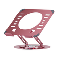 Suporte de Metal Ajustável para Notebook  – Dobrável, Giratório 360°, Reforçado e Portátil (10” a 17”)