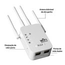 Amplificador de sinal Wi-Fi repetidor e roteador sem fio rede sem fio através da parede Dupla pressão/2.4G - G8