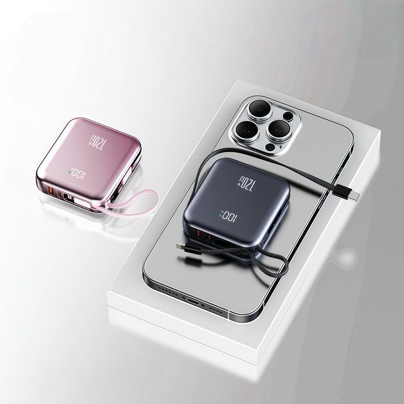 Power Bank 20000mAh Portátil Display Digital Carregamento Rápido 4 Saídas Universal